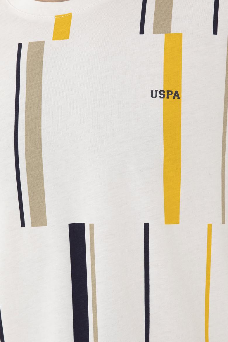 Erkek Comfort Fit Bisiklet Yaka Ekru Tişört - 50287040009