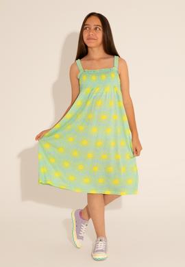 Kız Çocuk Mint Kolsuz Örme Elbise - 50288077005