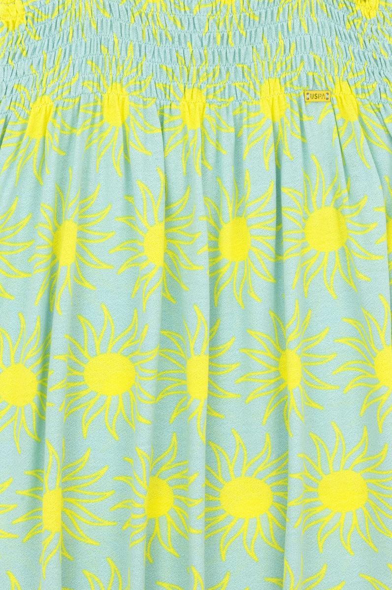 Kız Çocuk Mint Kolsuz Örme Elbise