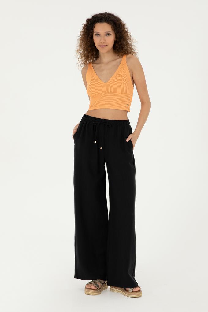 Kadın Siyah Kanvas Pantolon