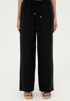 Kadın Siyah Kanvas Pantolon - 50289449047