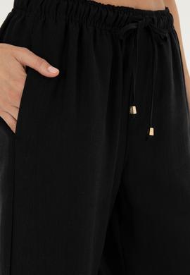 Kadın Siyah Kanvas Pantolon - 50289449047