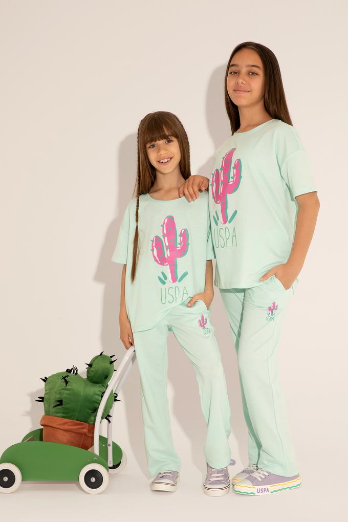 Kız Çocuk Su Yeşili Eşofman Altı