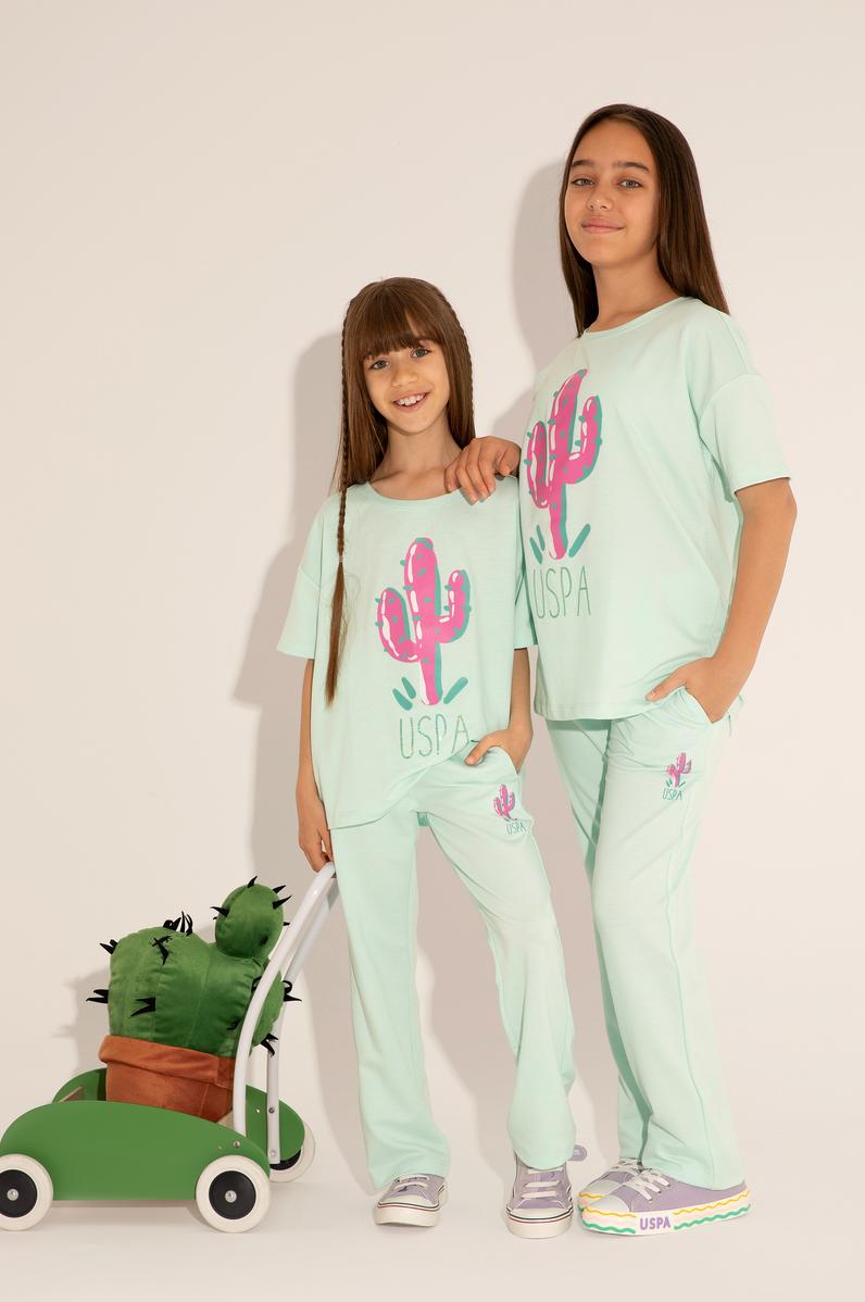 Kız Çocuk Su Yeşili Eşofman Altı