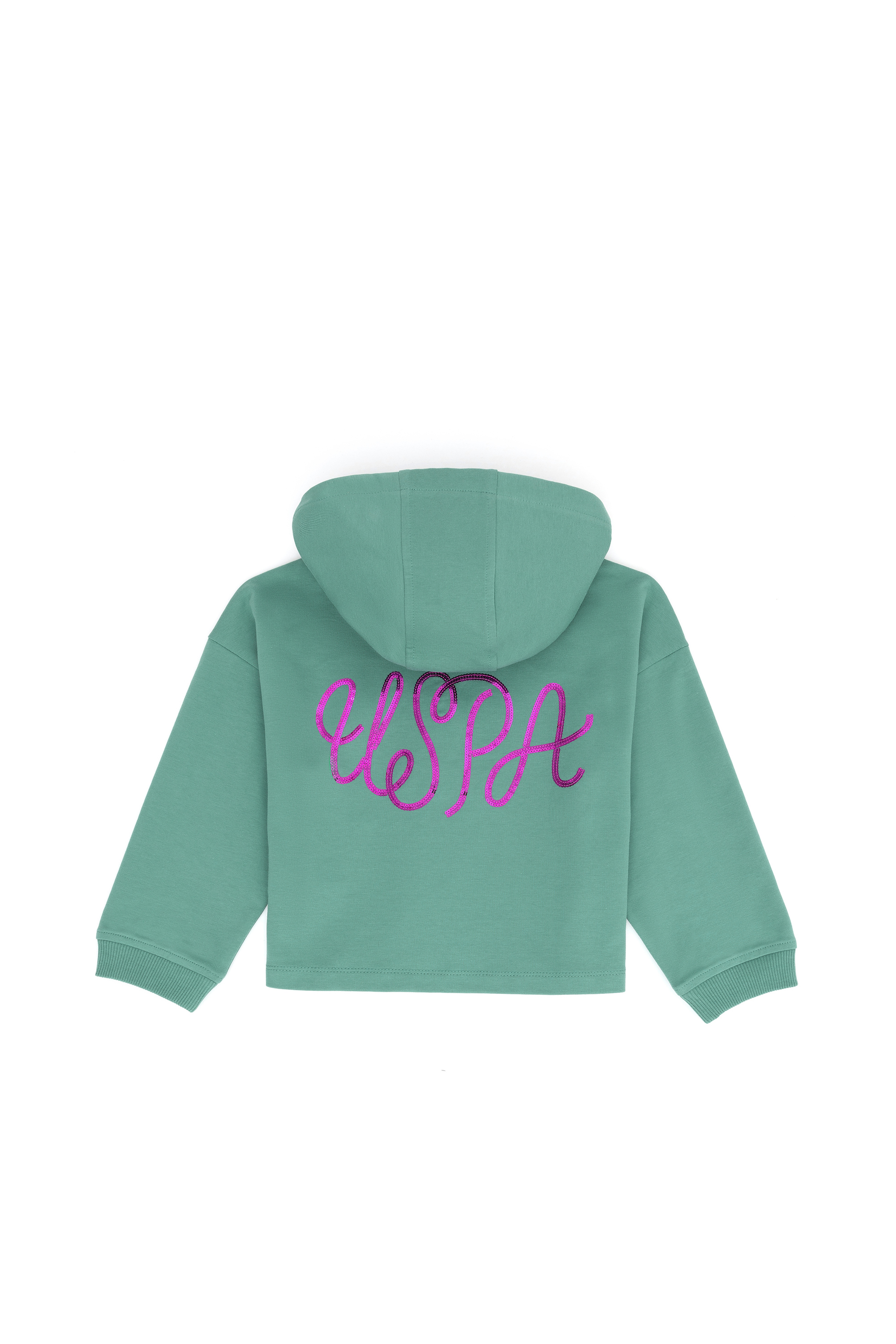 Kız Çocuk Mint Kapüşonlu Sweatshirt
