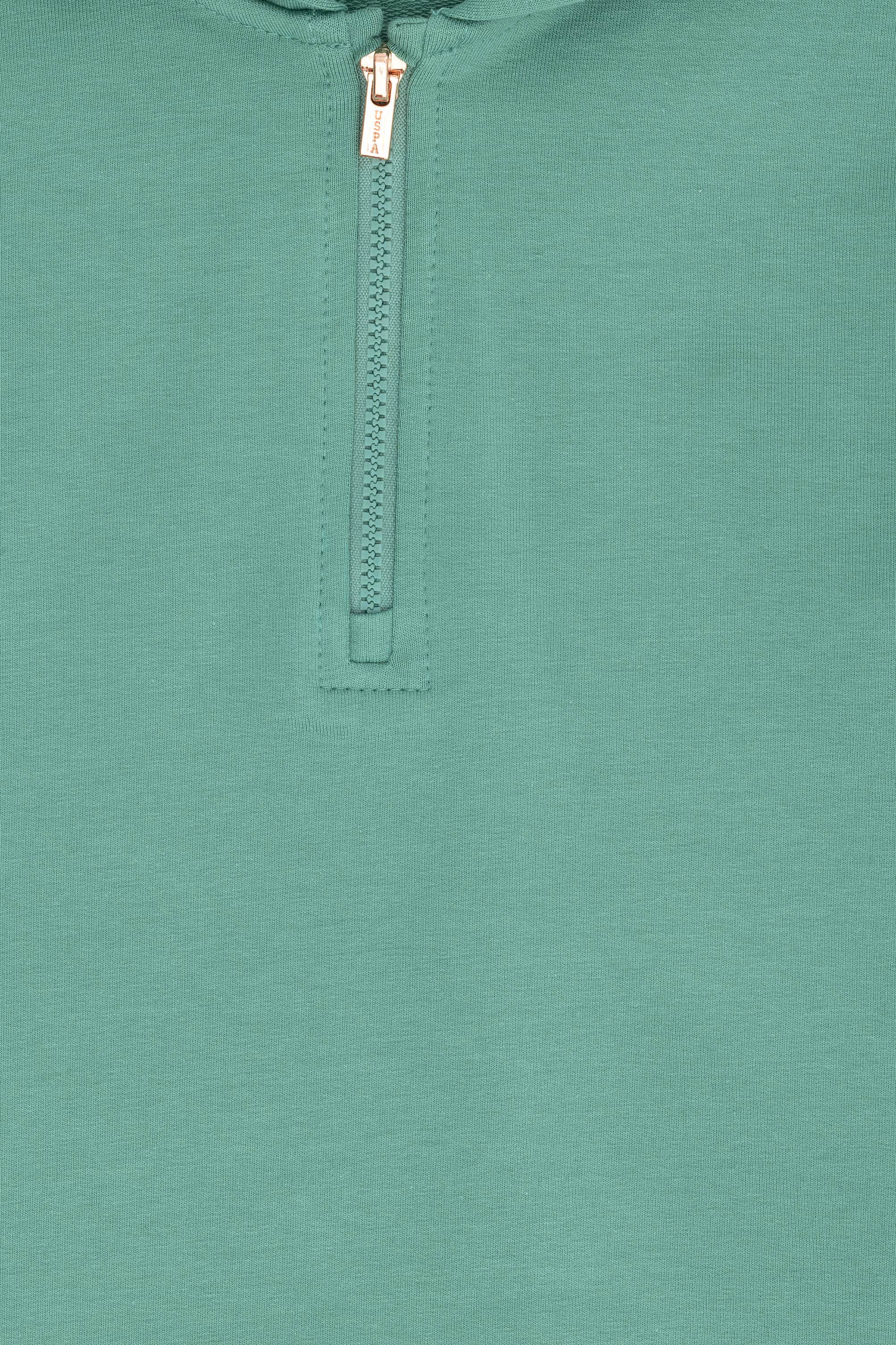 Kız Çocuk Mint Kapüşonlu Sweatshirt - Image 6