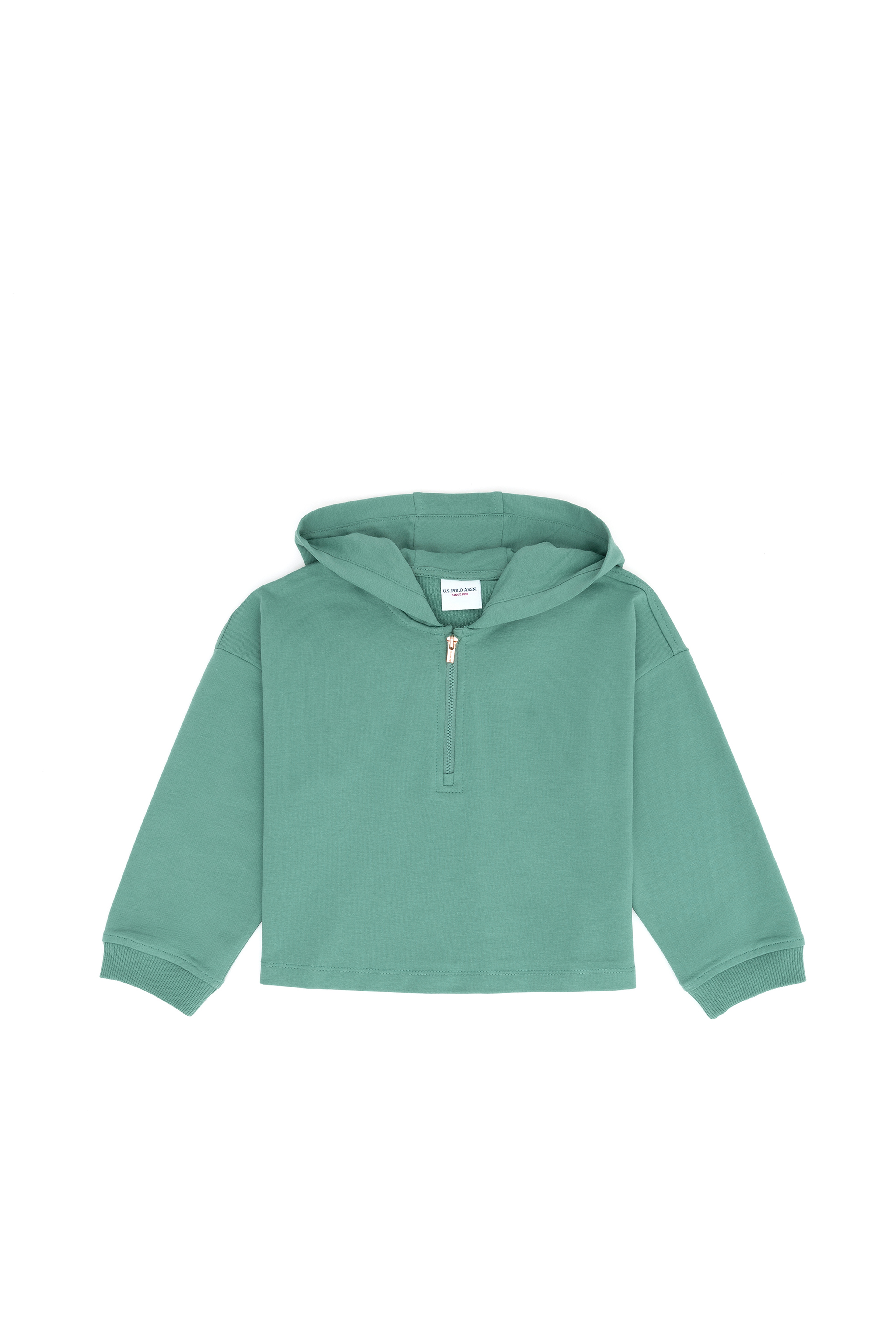 Kız Çocuk Mint Kapüşonlu Sweatshirt