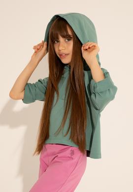 Kız Çocuk Mint Kapüşonlu Sweatshirt - 50276918011