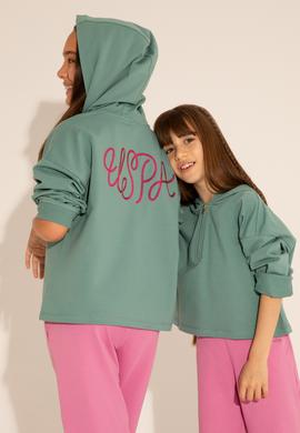 Kız Çocuk Mint Kapüşonlu Sweatshirt - 50276918011