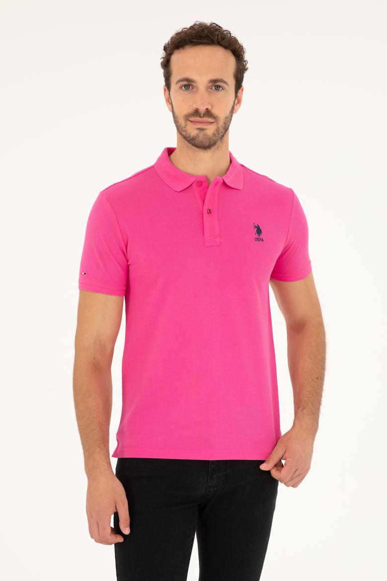 Erkek Fuşya Basic Tişört