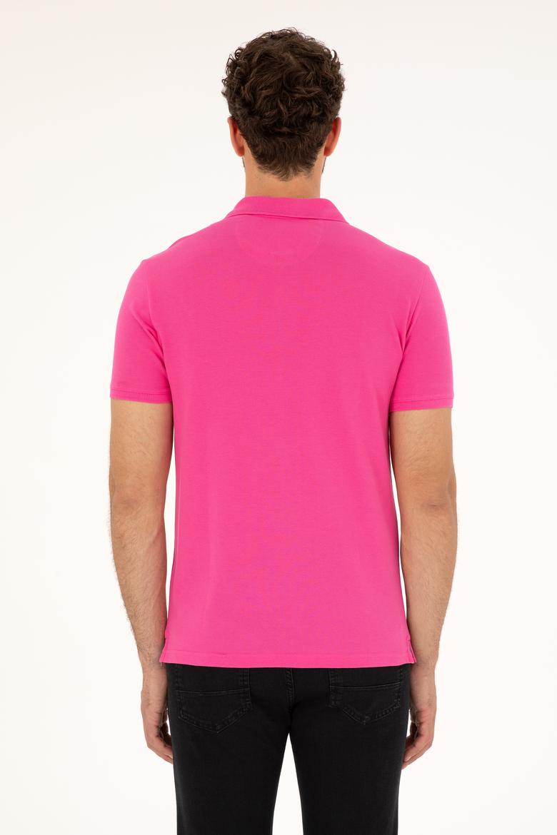 Erkek Fuşya Basic Tişört - 50263238516