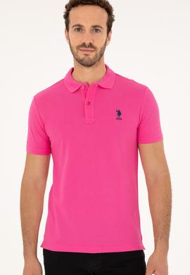 Erkek Fuşya Basic Tişört - 50263238516