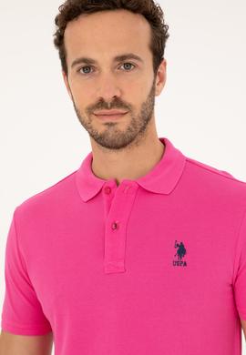 Erkek Fuşya Basic Tişört - 50263238516