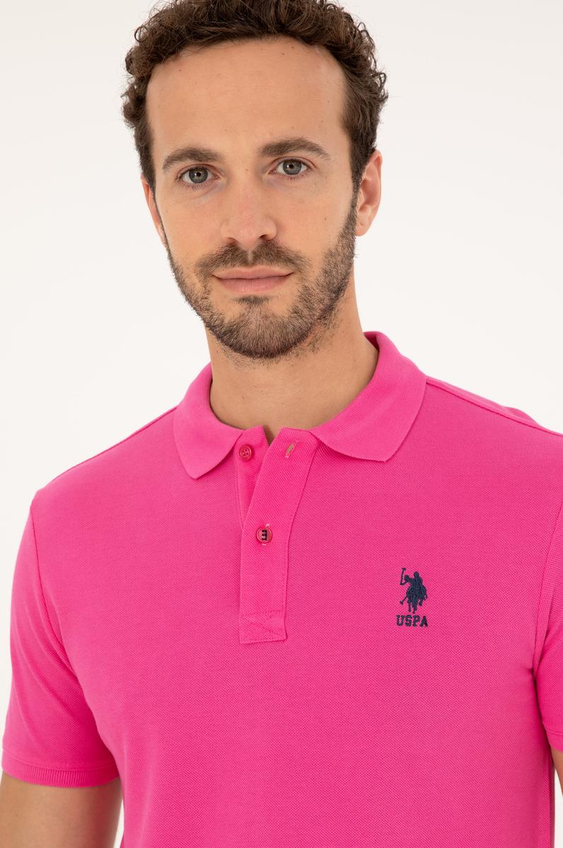 Erkek Fuşya Basic Tişört