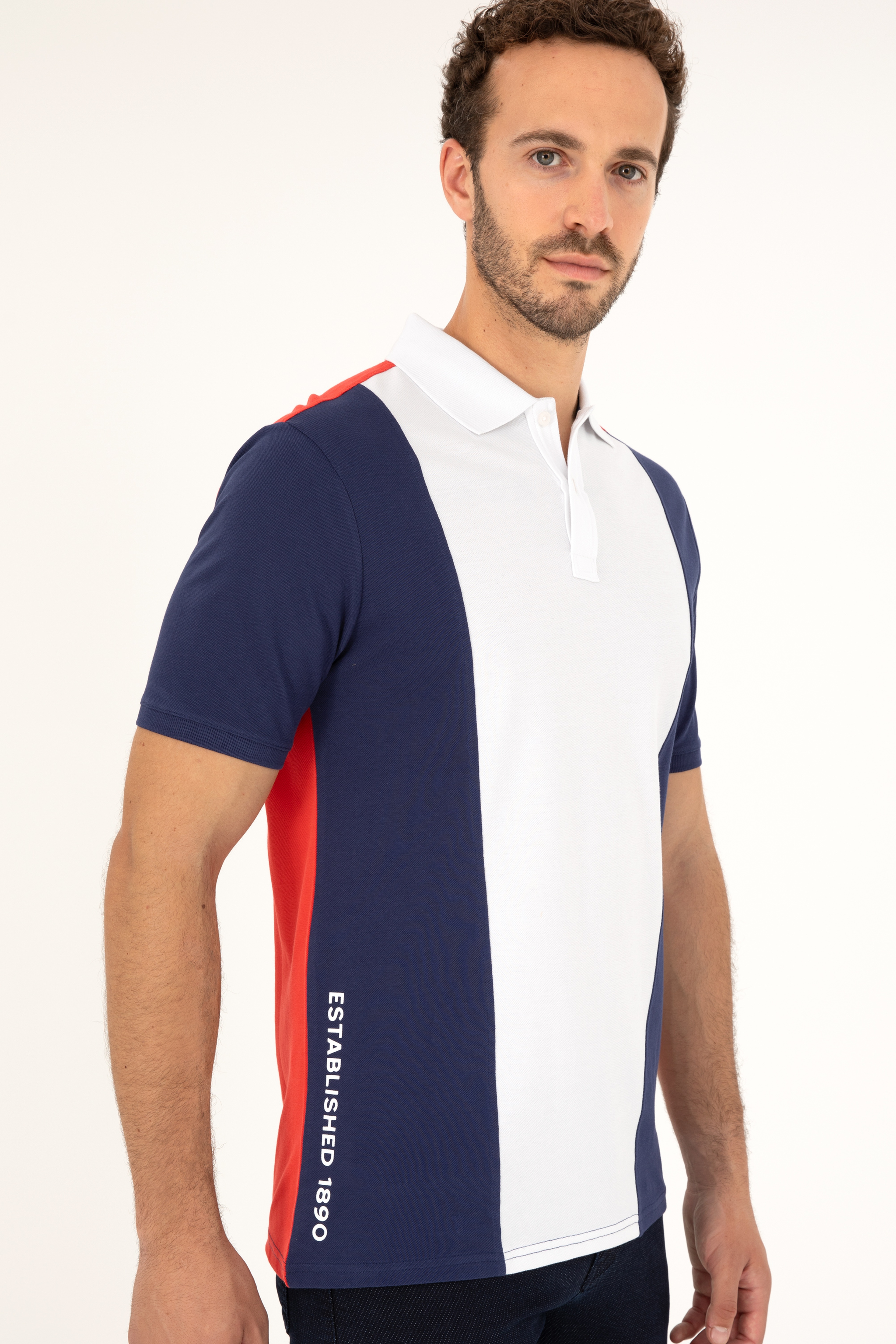 Erkek Lacivert Polo Yaka Tişört - Image 3