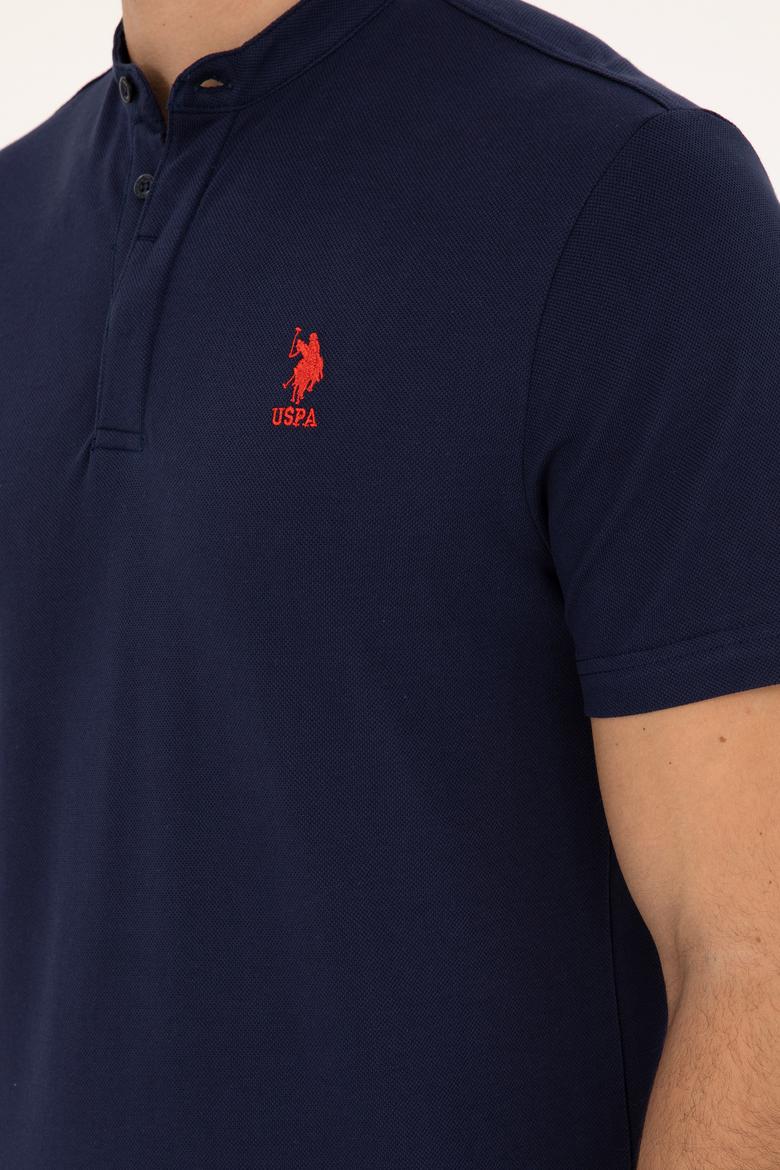 Erkek Regular Fit Hakim Yaka Lacivert Tişört - 50282858016