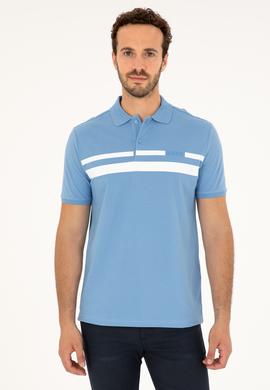 Erkek Regular Fit Polo Yaka Koyu Mavi Tişört - 50287102021