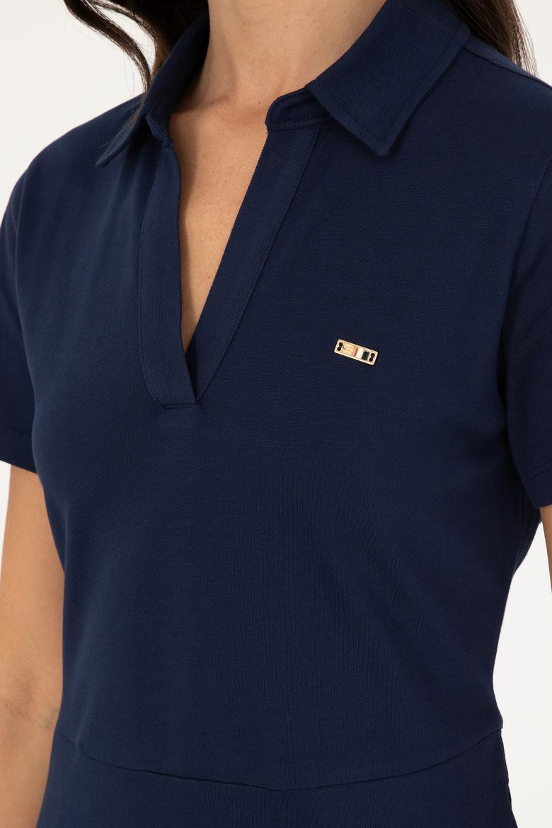 Kadın Lacivert Örme Elbise - 50282907012