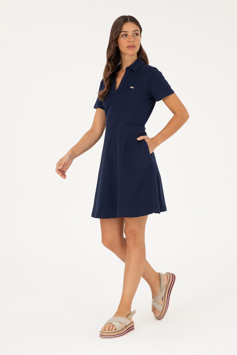 Kadın Lacivert Örme Elbise