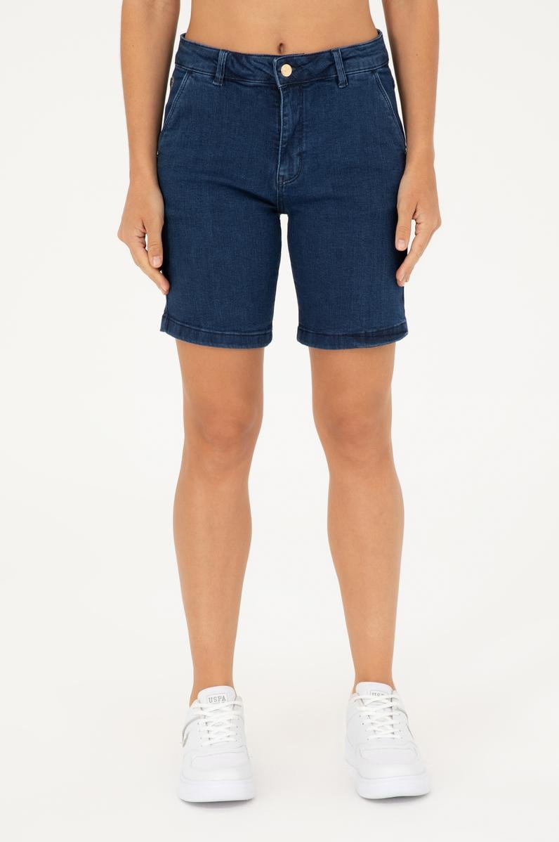 Kadın Mavi Jean Şort