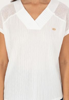 Kadın Ekru V Yaka Tişört - 50281804015