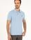 Erkek Slim Fit Polo Yaka Açık Mavi Basic Tişört