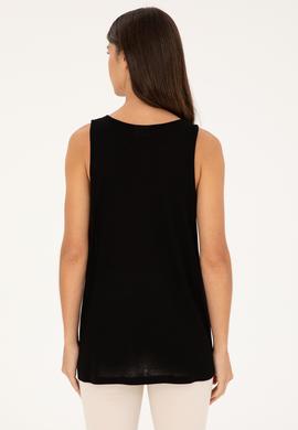 Kadın Siyah Tişört - 50286052038