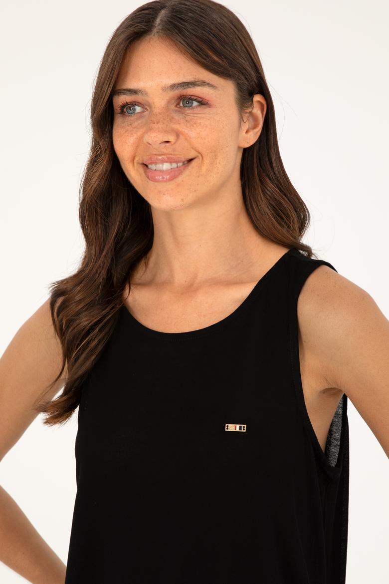 Kadın Siyah Tişört - 50286052038