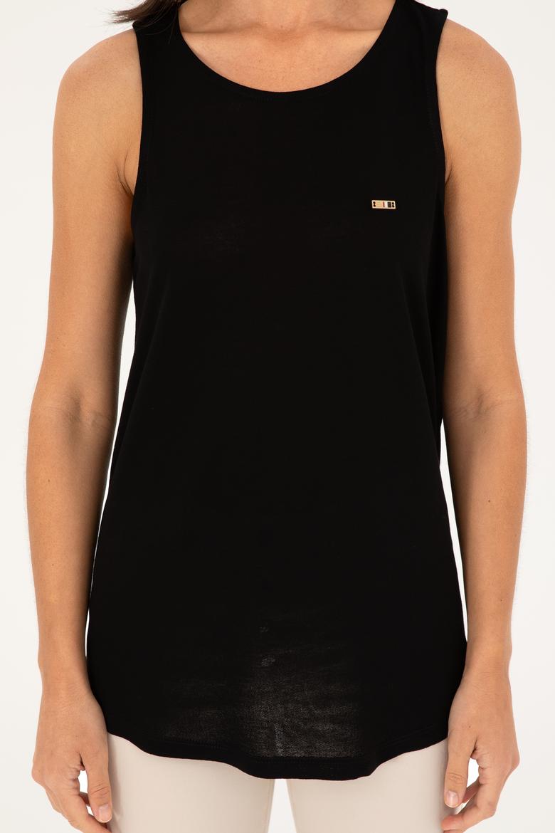 Kadın Siyah Tişört - 50286052038