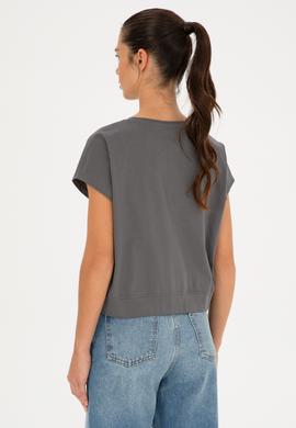 Kadın Antrasit Tişört - 50293723005