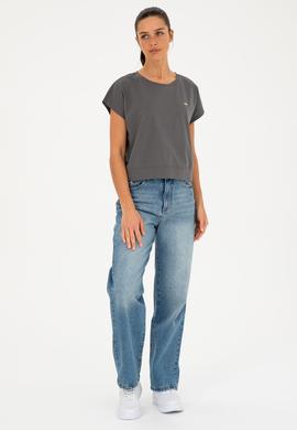 Kadın Antrasit Tişört - 50293723005