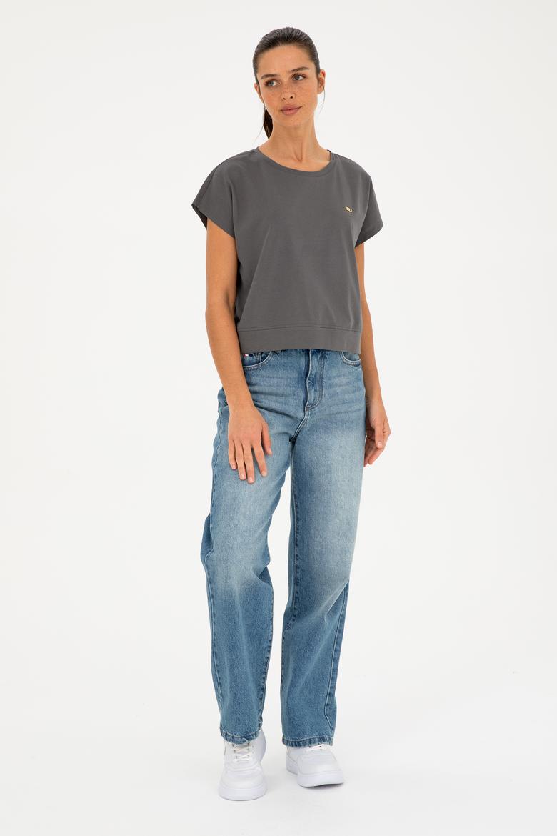 Kadın Antrasit Tişört - 50293723005