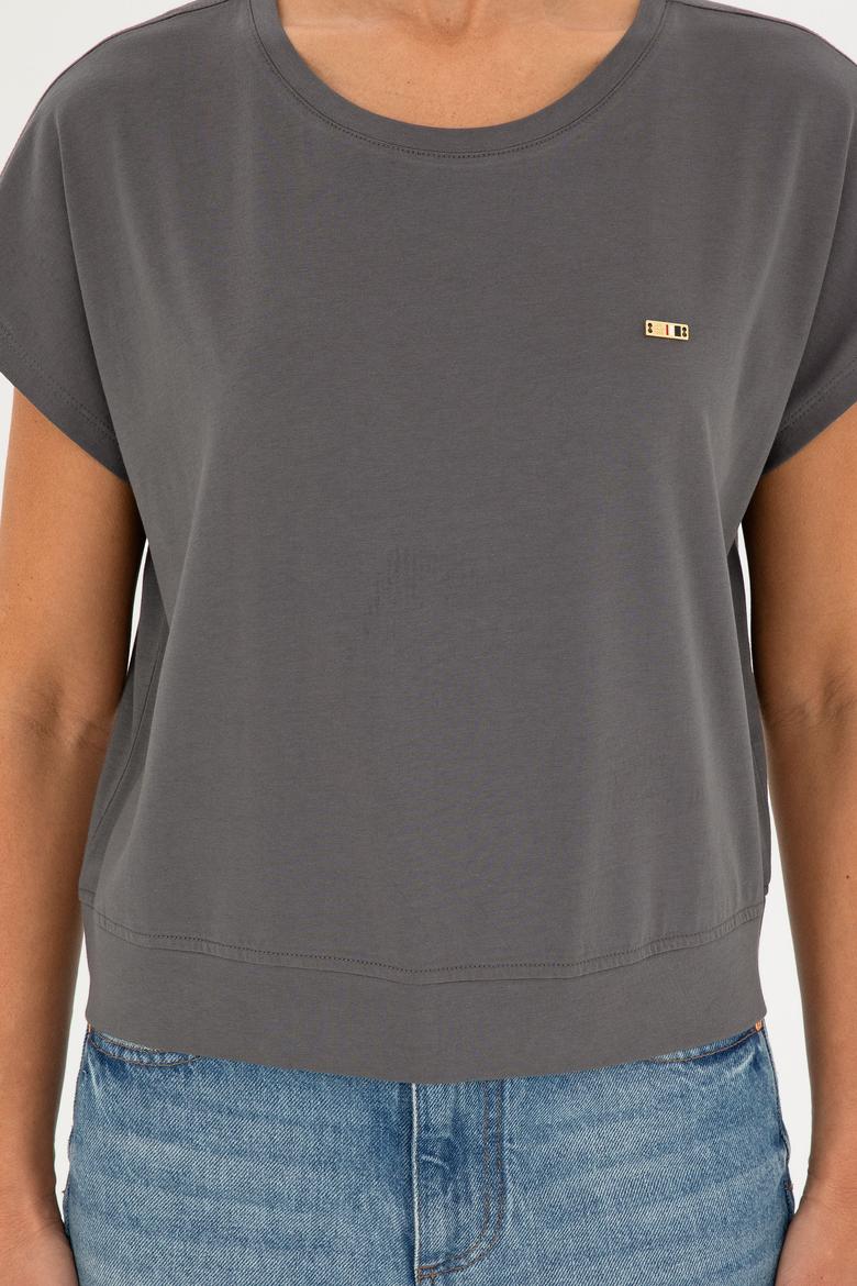 Kadın Antrasit Tişört - 50293723005