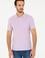 Erkek Slim Fit Polo Yaka Lila Tişört