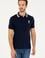 Erkek Slim Fit Polo Yaka Lacivert Basic Tişört