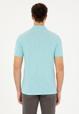 Erkek Slim Fit Polo Yaka Mint Tişört - 50279560016