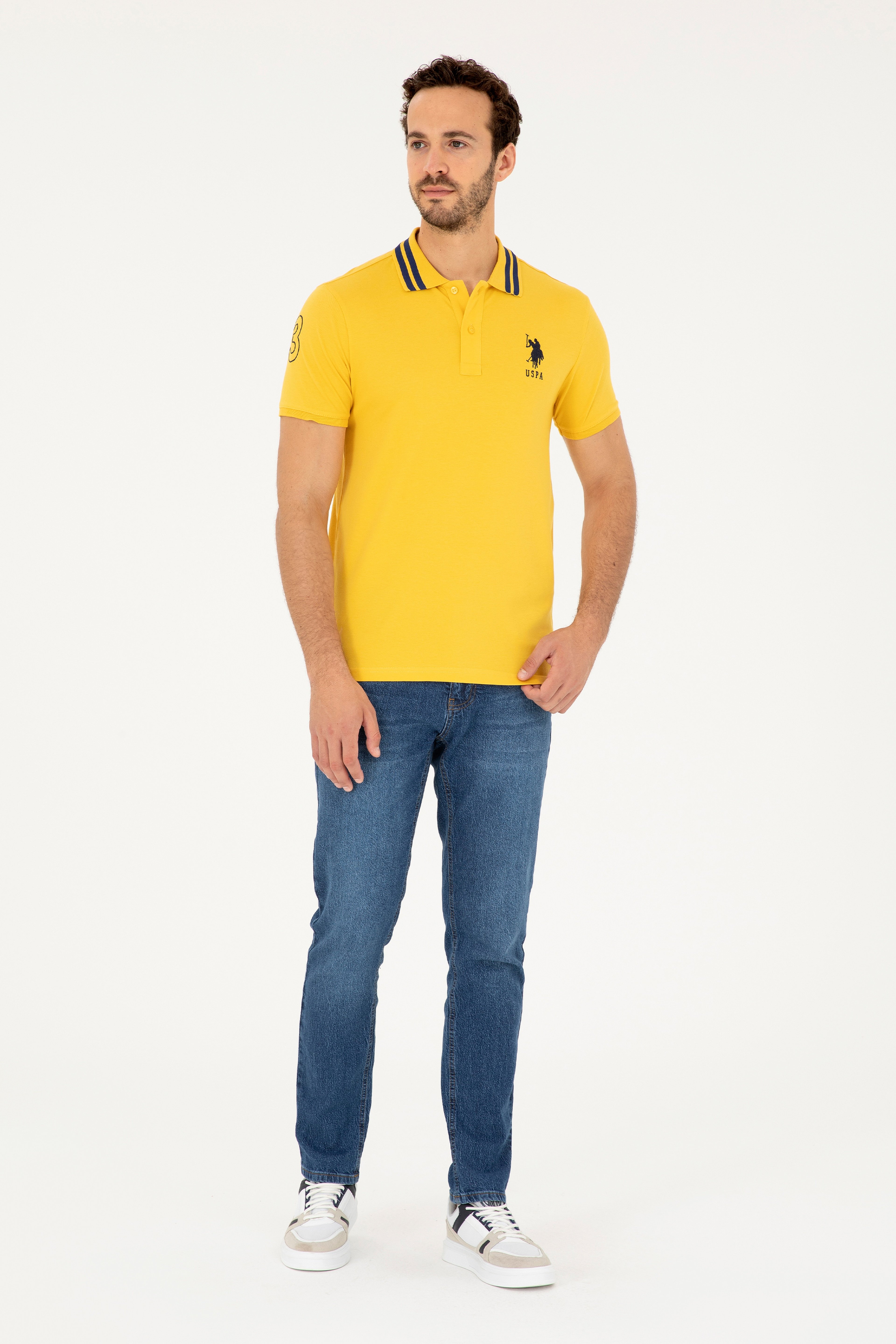 Erkek Safran Basic Tişört - Image 4