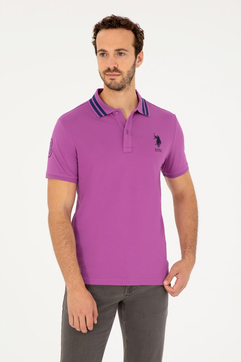 Erkek Mor Basic Tişört