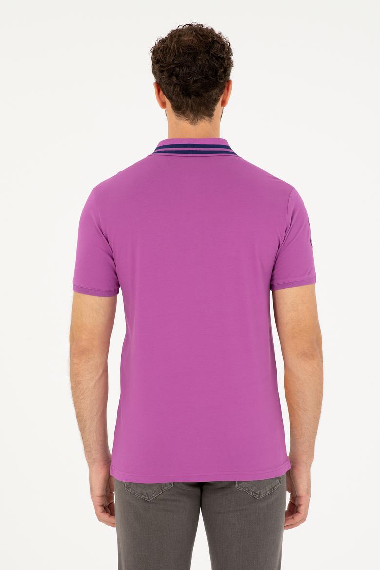Erkek Mor Basic Tişört - 50279569108