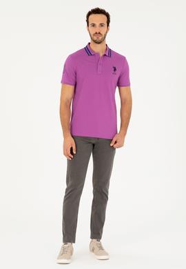 Erkek Mor Basic Tişört - 50279569108