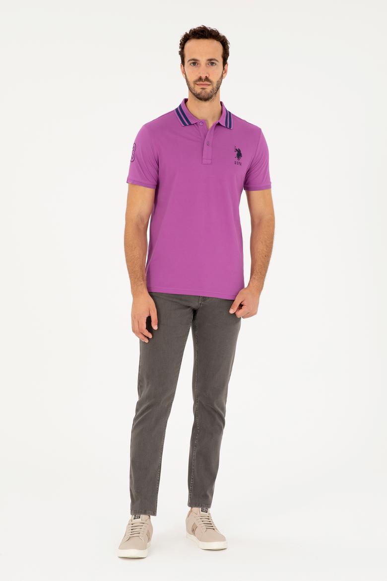 Erkek Mor Basic Tişört - 50279569108