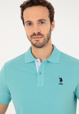 Erkek Regular Fit Polo Yaka Mint Basic Tişört - 50279611068