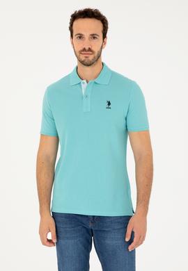 Erkek Regular Fit Polo Yaka Mint Basic Tişört - 50279611068