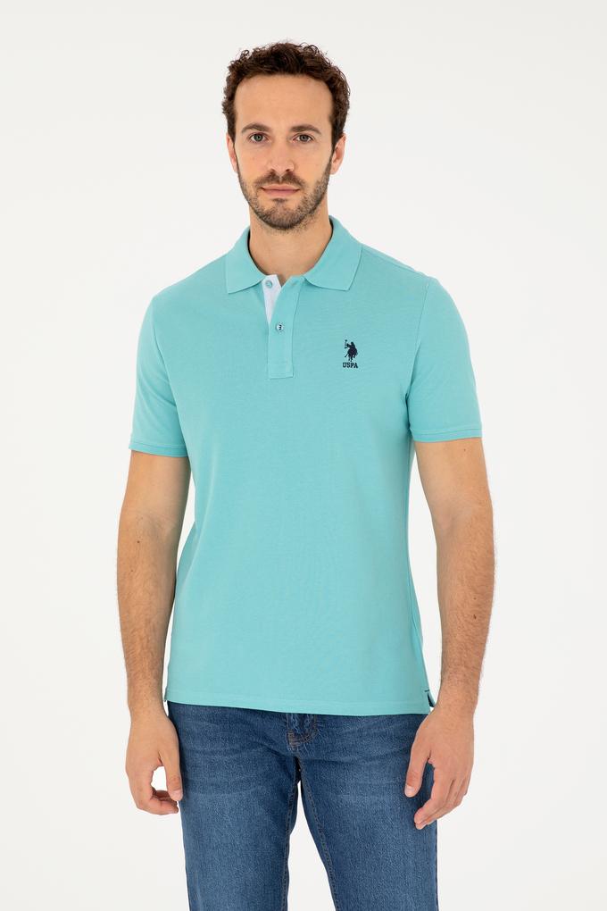Erkek Regular Fit Polo Yaka Mint Basic Tişört