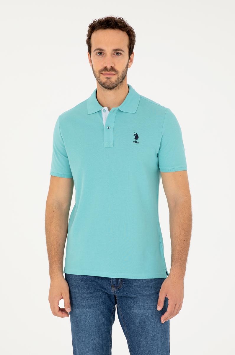 Erkek Regular Fit Polo Yaka Mint Basic Tişört
