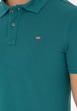 Erkek Koyu Yeşil Basic Tişört - 50279610076