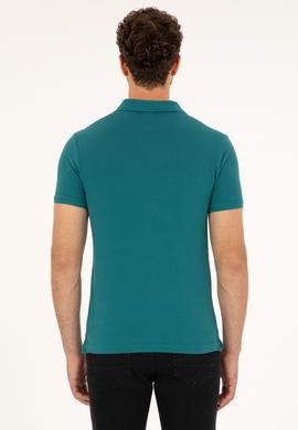 Erkek Koyu Yeşil Basic Tişört - 50279610076