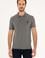Erkek Slim Fit Polo Yaka Antrasit Melanj Basic Tişört