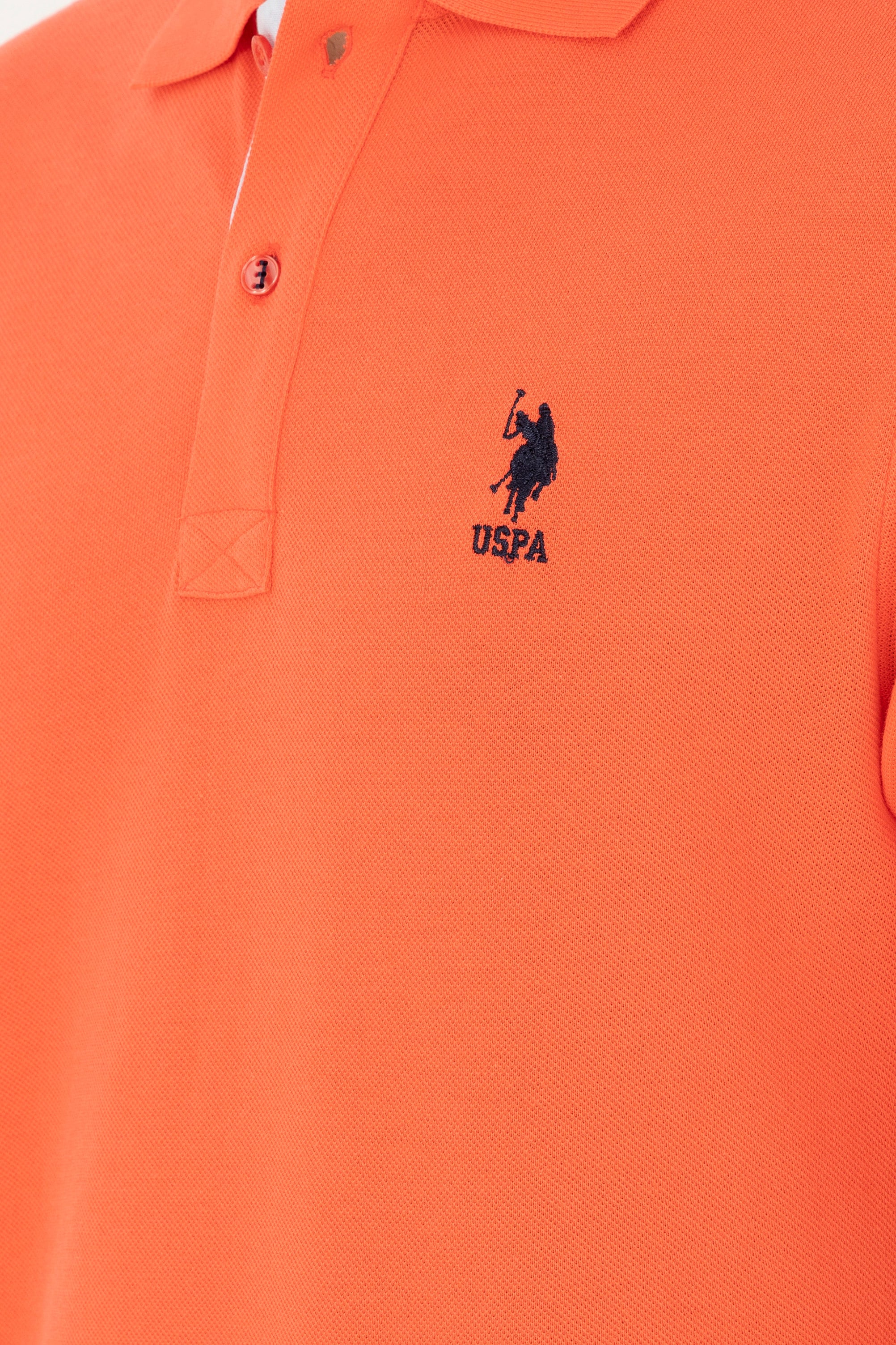 Erkek Regular Fit Polo Yaka Nar Çiçeği Basic Tişört