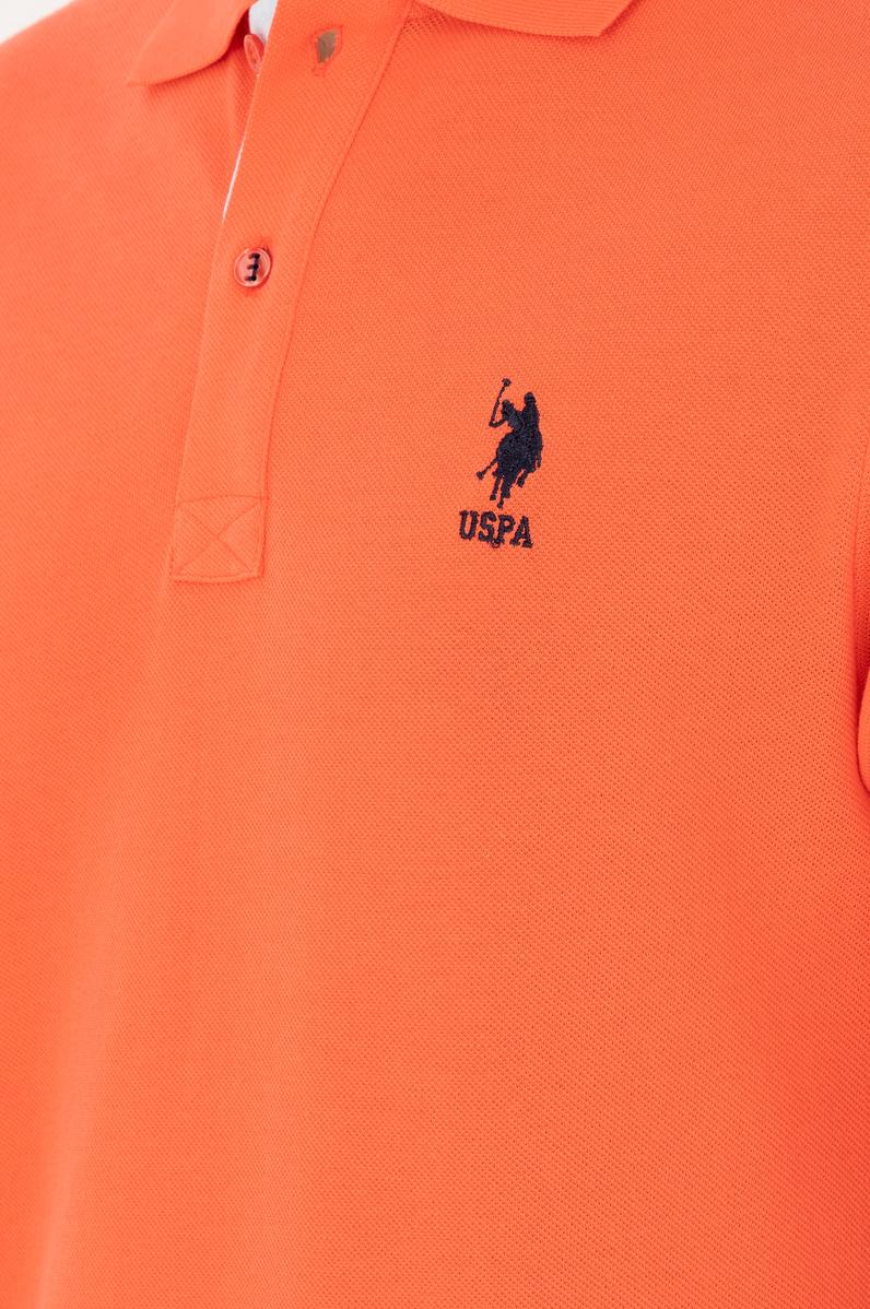 Erkek Regular Fit Polo Yaka Nar Çiçeği Basic Tişört